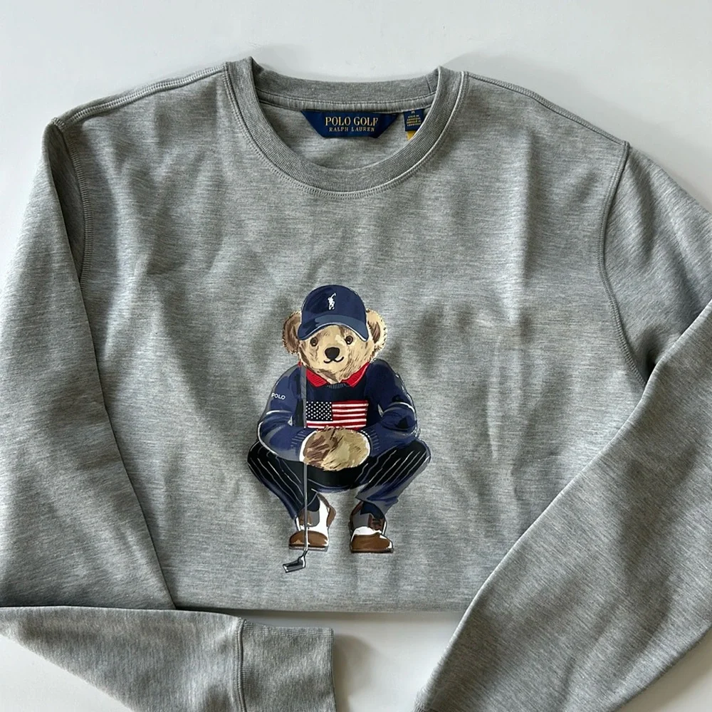 Polo by Ralph Lauren Gray Sweatshirt with Blue Graphic - Picture 6 of 9